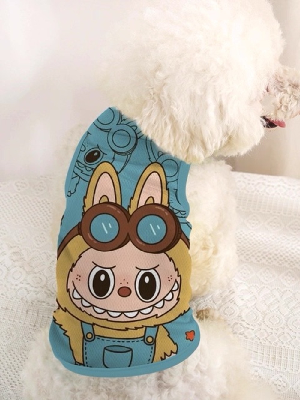 Labubu Cute Blue Dog Tank Top